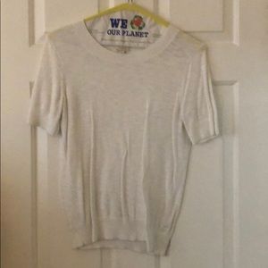 Jcrew factory white cotton sweater